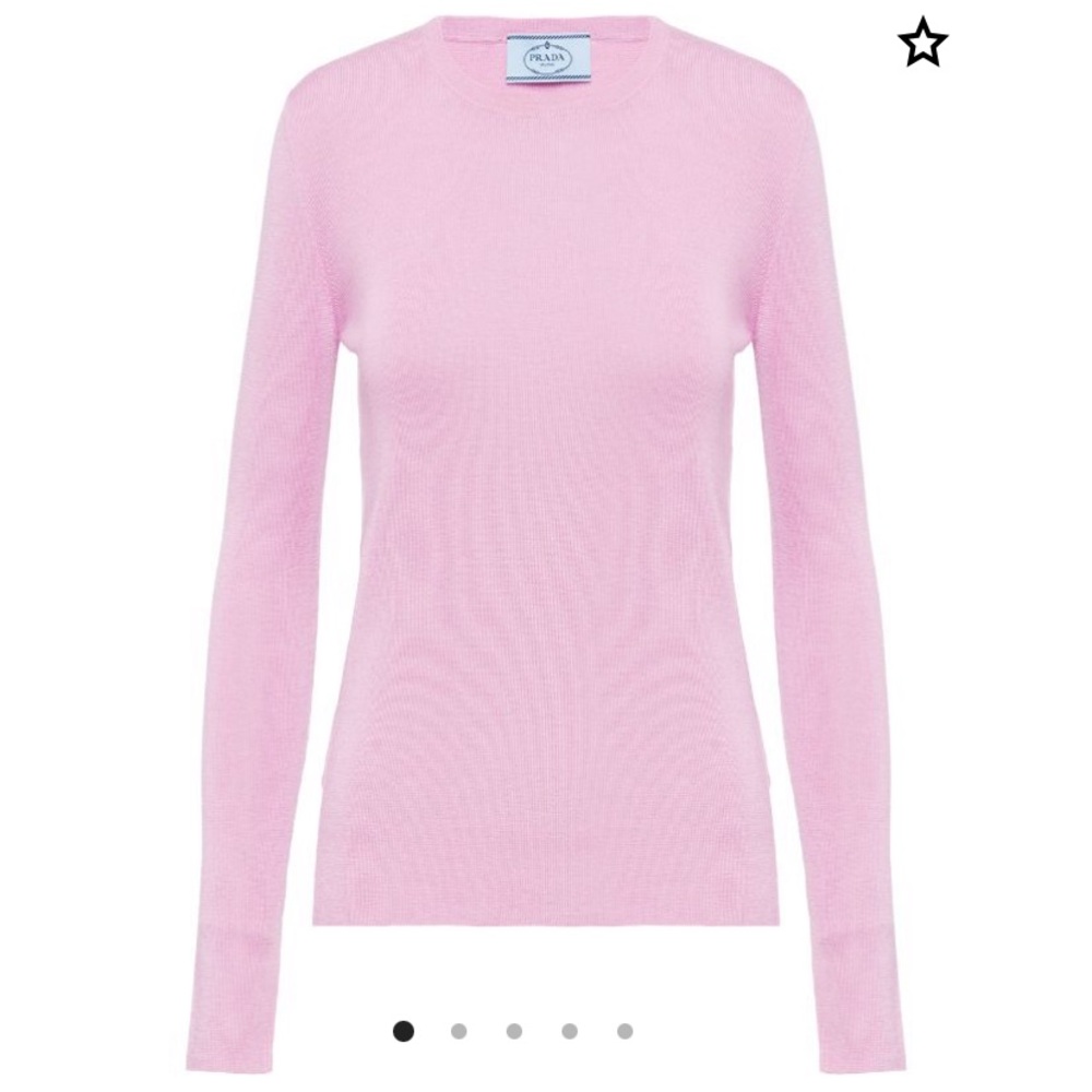 Prada fine-knit crew-neck pullover